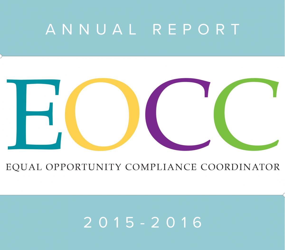 Equal Opportunity Compliance Coordinator (EOCC) Annual Report 2015-2016